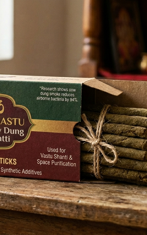 Cow Dung Dhoop Batti — 108 Sacred Sticks